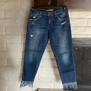 Joes Jean Frayed hem Ex Lover Boyfriend Crop